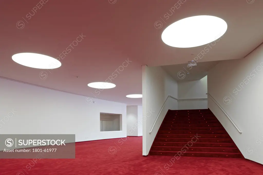 Niemeyer Center In Aviles  Spain  By Oscar Niemeyer. Corridor And Staircase Leading To The Auditorium And Theater