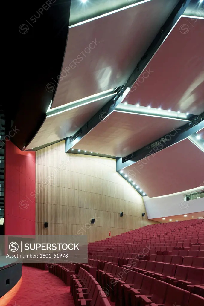 Niemeyer Center In Aviles  Spain  By Oscar Niemeyer. Inside View Of Auditorium