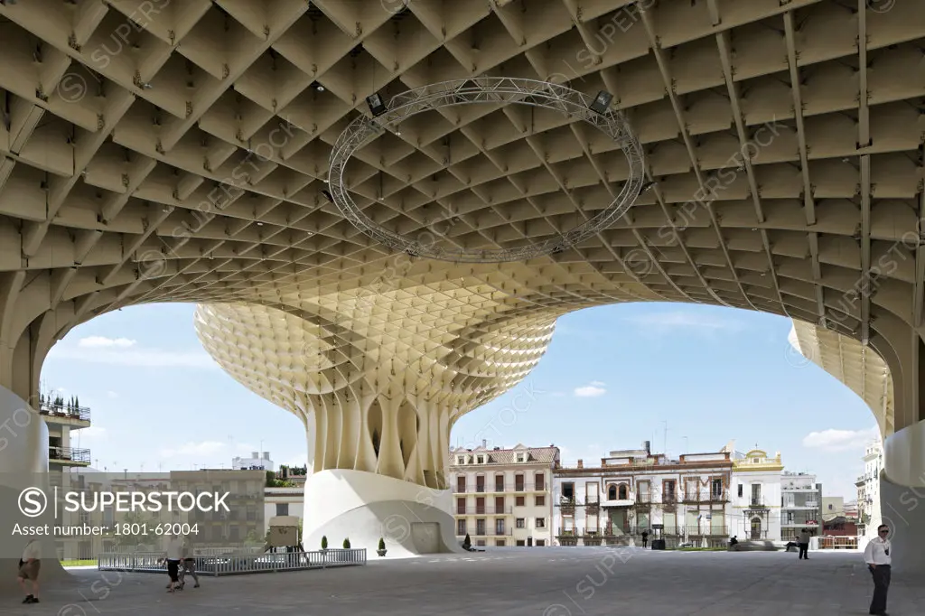 Metropol Parasol By J Mayer H Architects In Sevilla Spain. View Of Parasol As Seen From Inside The Plaza
