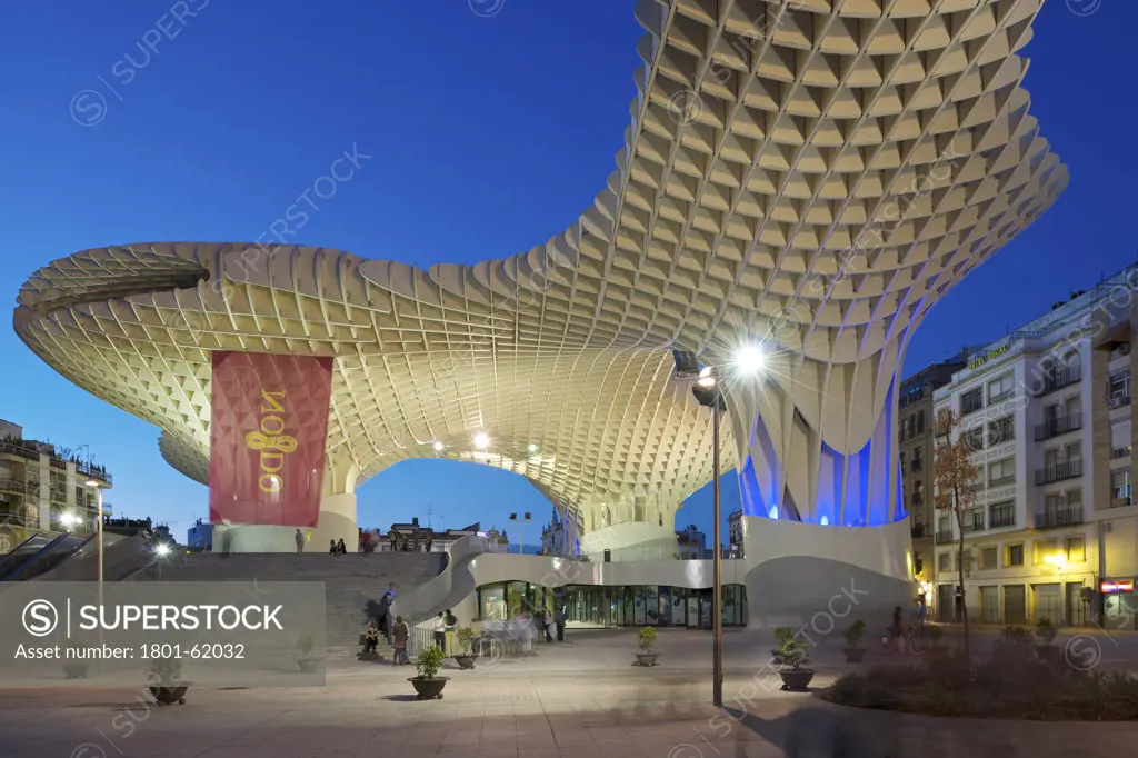 Metropol Parasol By J Mayer H Architects In Sevilla Spain. General Exterior Evening View