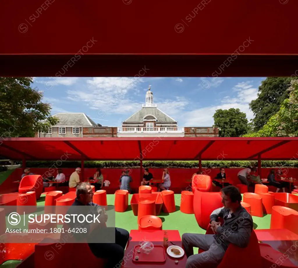 Serpentine Gallery Summer Pavilion 2010 Jean Nouvel With Arup  Interior Seating Area With Exterior Seating Beyond