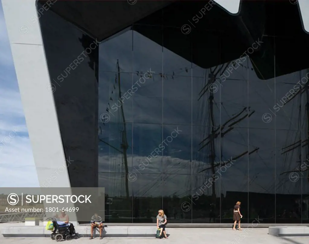 Glasgow Riverside Museum, Zaha Hadid Architects, 2011, Exterior View Of Riverside Facade