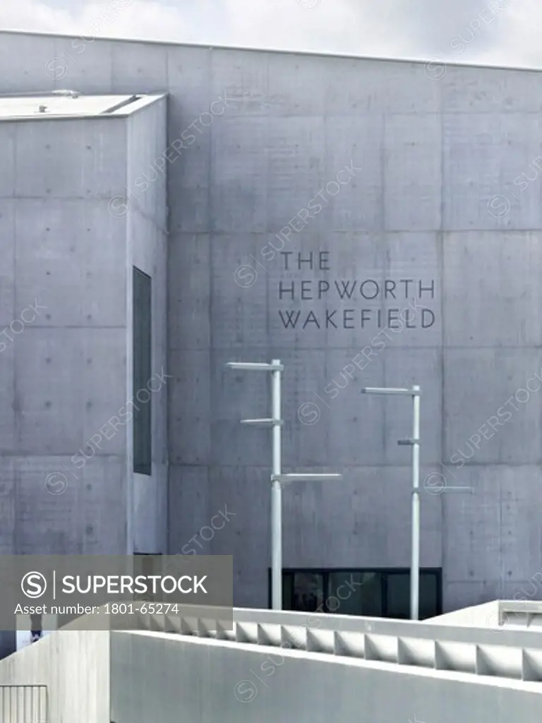The Hepworth Wakefield,David Chipperfield Architects, Wakefield, 2011, Exterior Elevated View From North On Footbridge