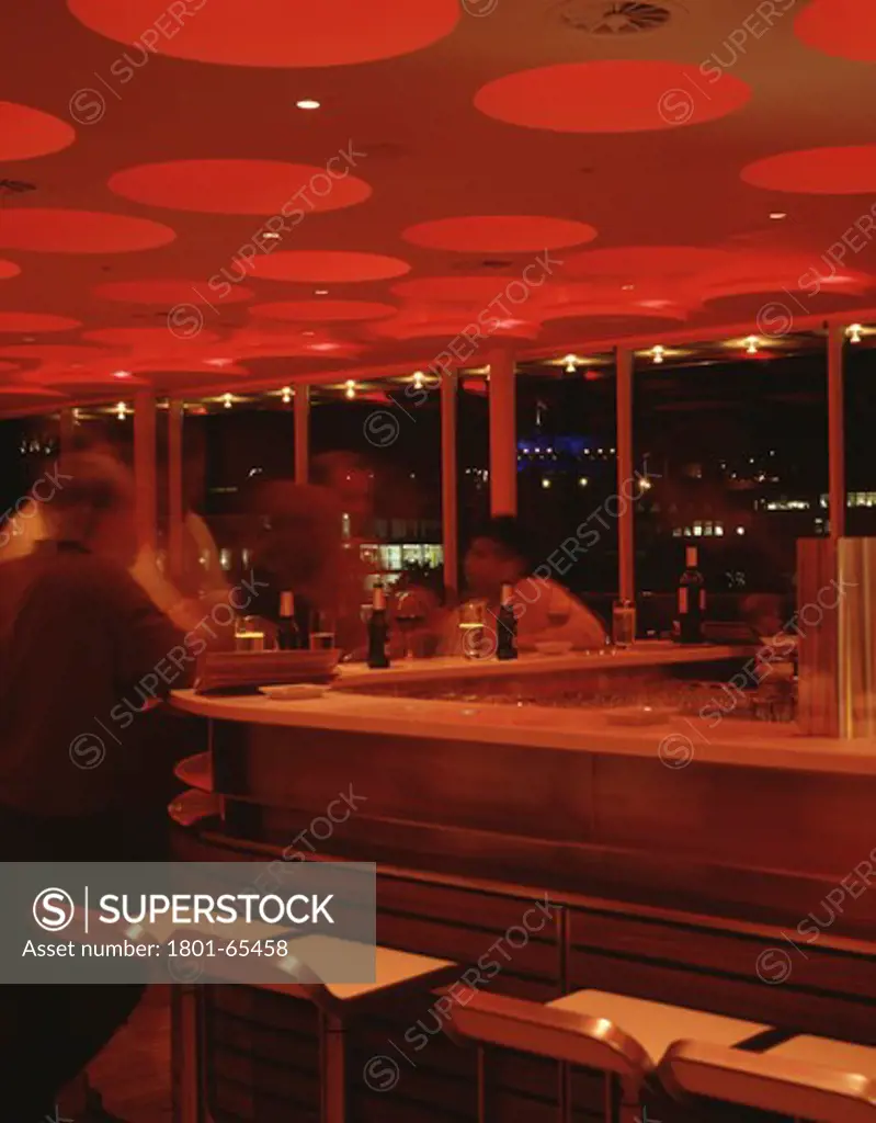 Harvey Nichols Restaurant Detail Of Bar And Ceiling