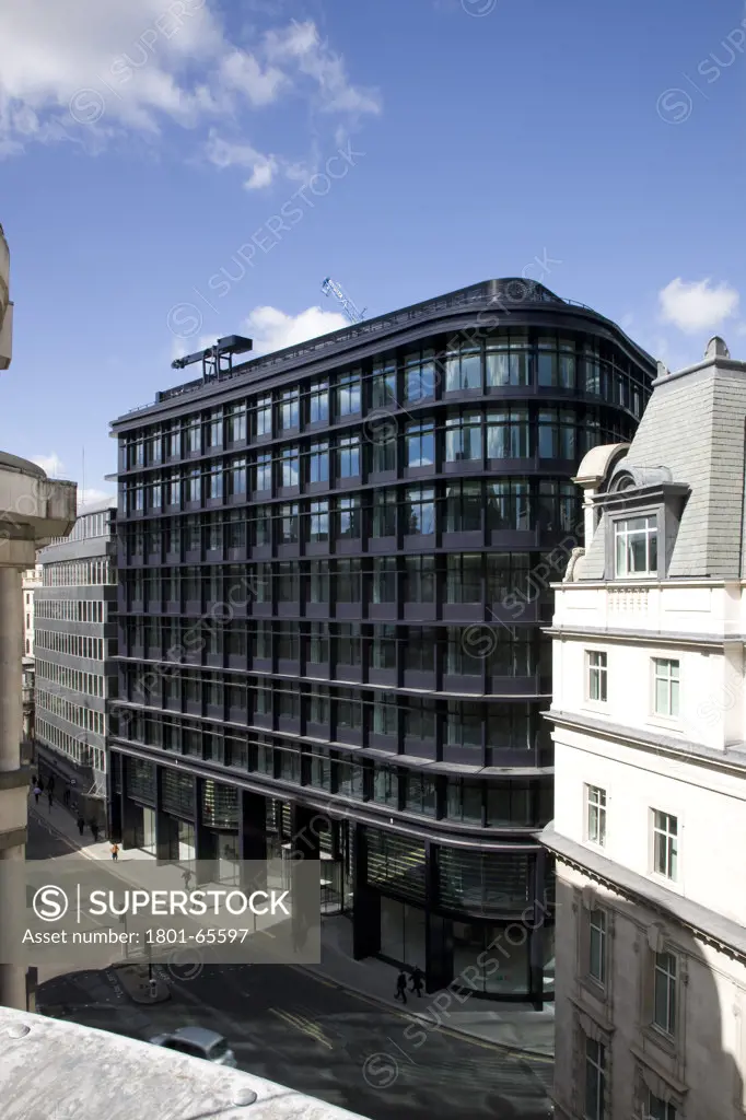 A View Of 60 Threadneedle Street Designed By Eric Parry Architects. Exterior View From Roof Level