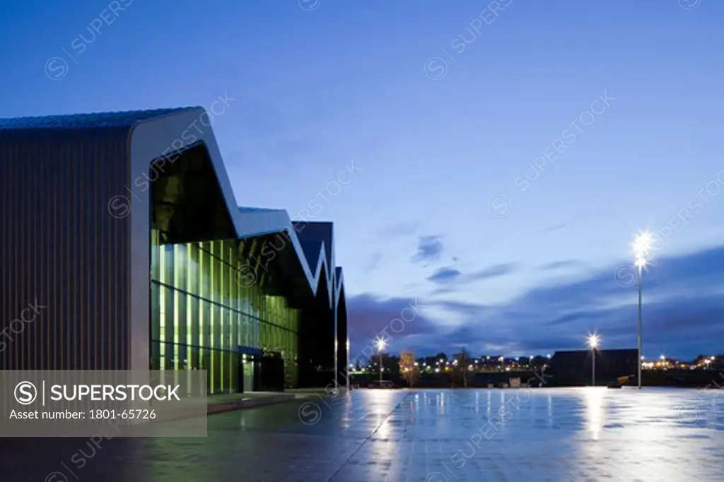 Riverside Museum Of Transport Designed By Zaha Hadid Architects.  Main Entrance Exterior