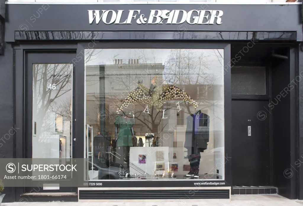 Wolf and Badger, Fashion Boutique, 46 Ledbury Road, Notting Hill, London W11 2Ab Day Light Exterior View