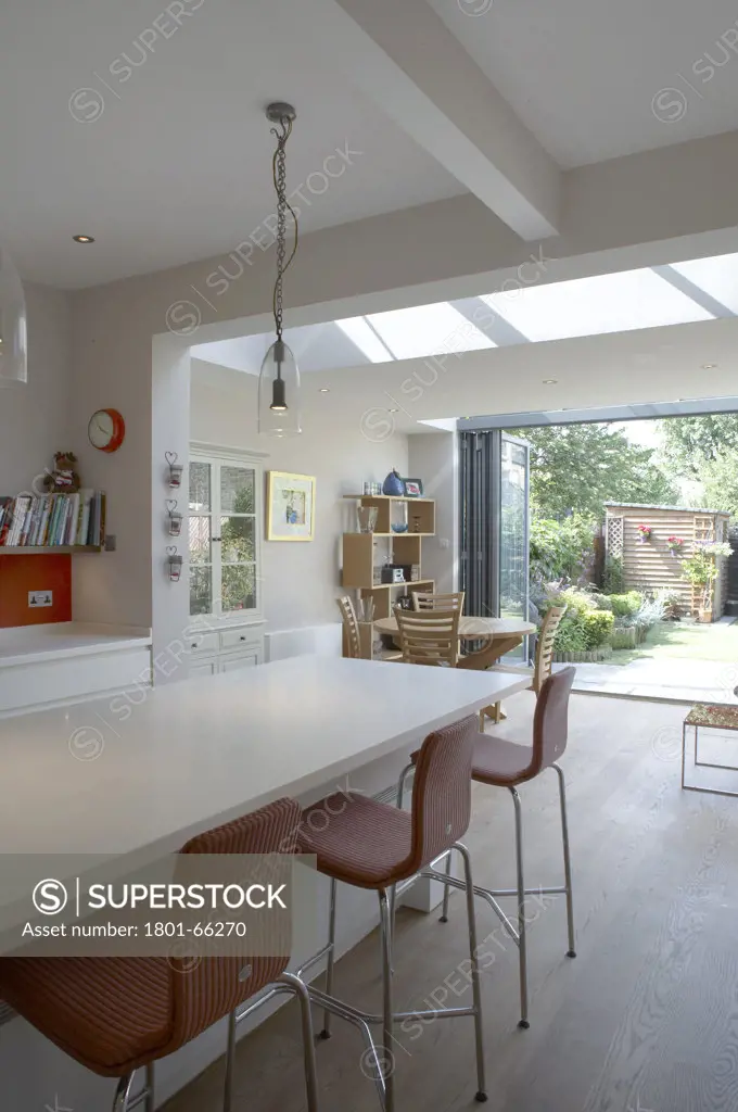 Broomwood Road, Sw11, Giles Pike Architects. Kitchen, Moden Extension Of A Typical Clapham House. Interior Shot.