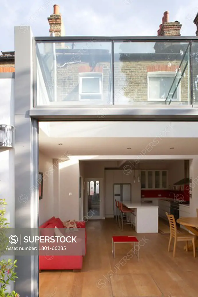 Broomwood Road, Sw11, Giles Pike Architects. Kitchen, Moden Extension Of A Typical Clapham House. Exterior Shot.