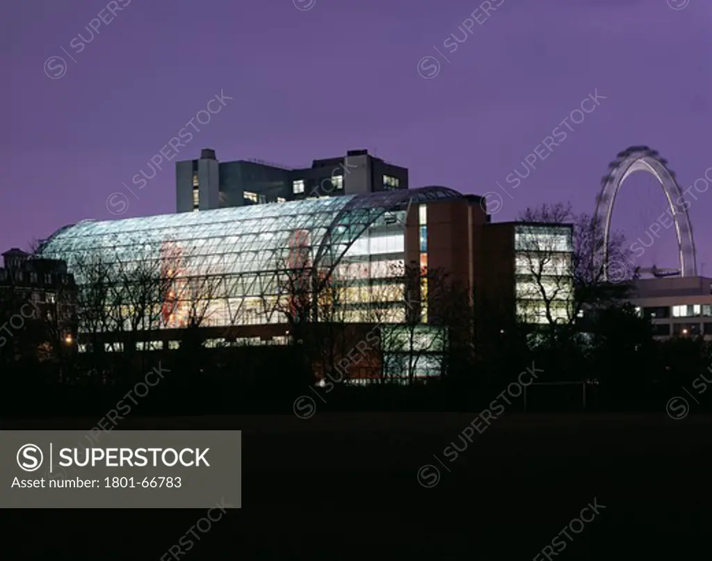 Evelina Childrens Hospital Exterior - Dusk Shot With The Millenium Wheel In The Background - Later Shot
