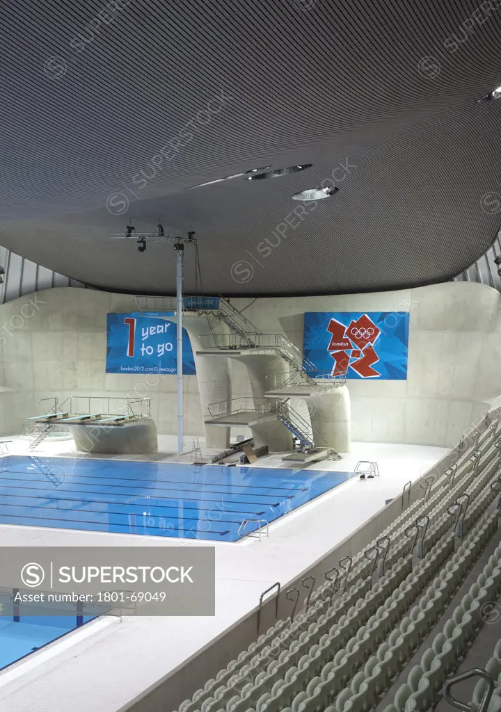 London Aquatic Centre, Zaha Hadid Architects, London, Uk, 2011, View Of Diving Pool