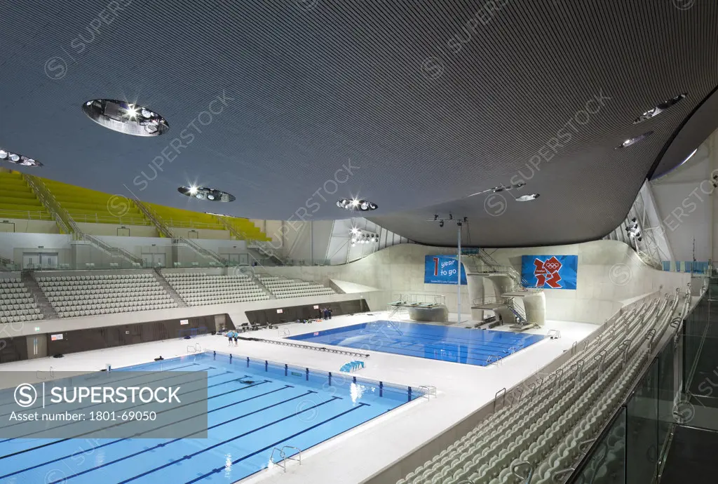 London Aquatic Centre, Zaha Hadid Architects, London, Uk, 2011, View Of Swimming Pool