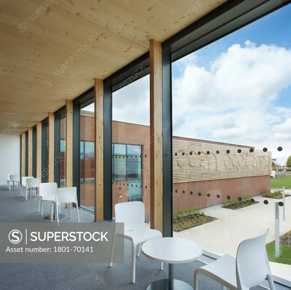 Open Academy  Sheppard Robson  Norwich  2010  Tables And Chairs Overlooking Landscaped Exterior