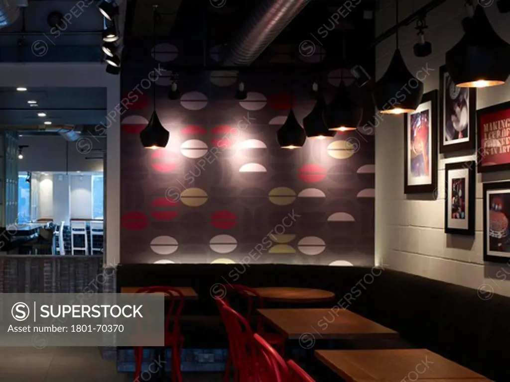 Interior  Bar And Table Area - New Style Of Costa Coffee Interior - Metro Style.
