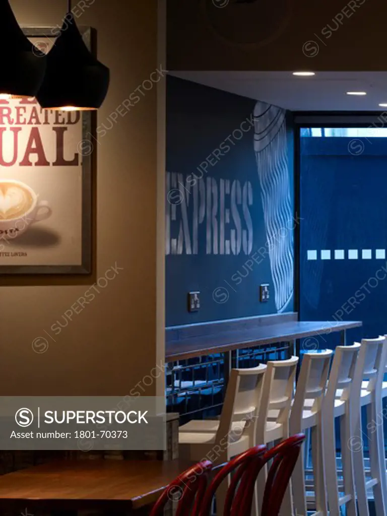 Seating And Super Graphics - New Style Of Costa Coffee Interior - Metro Style.