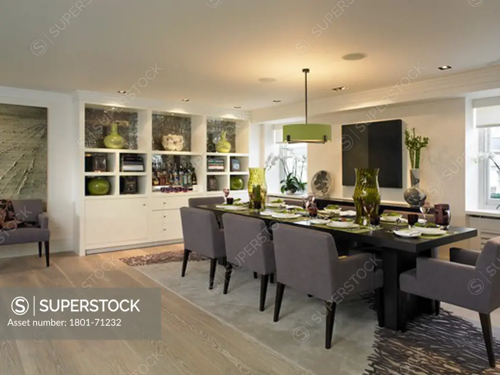 Private Penthouse Apartment In Belgravia  London. Dining Room.