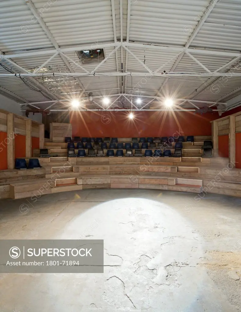 The Yard Theatre, London, United Kingdom. Architect Practice Architecture, 2011. View towards seating.