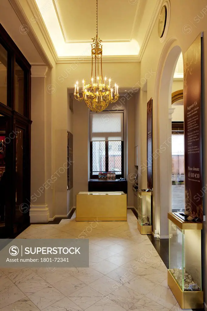The Wallace Collection, London, United Kingdom. Architect Softroom Ltd, 2010. Entrance hall.