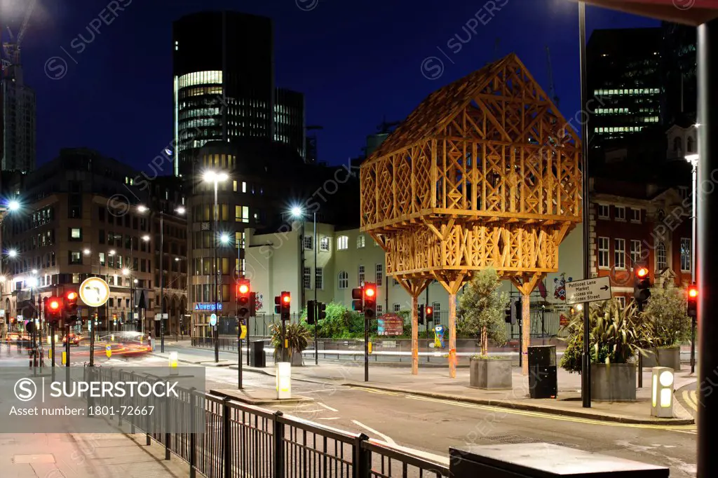 Paleys upon Pilers, London, United Kingdom. Architect Studio Weave, 2012. General night view.