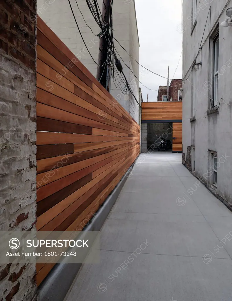 Bushwick Motorcycle Garage and Garden, Garage, North America, United States, NY, 2012, Dameron Architecture. Motorcycle collectors garage in up and coming artist neighborhood in Brooklyn.