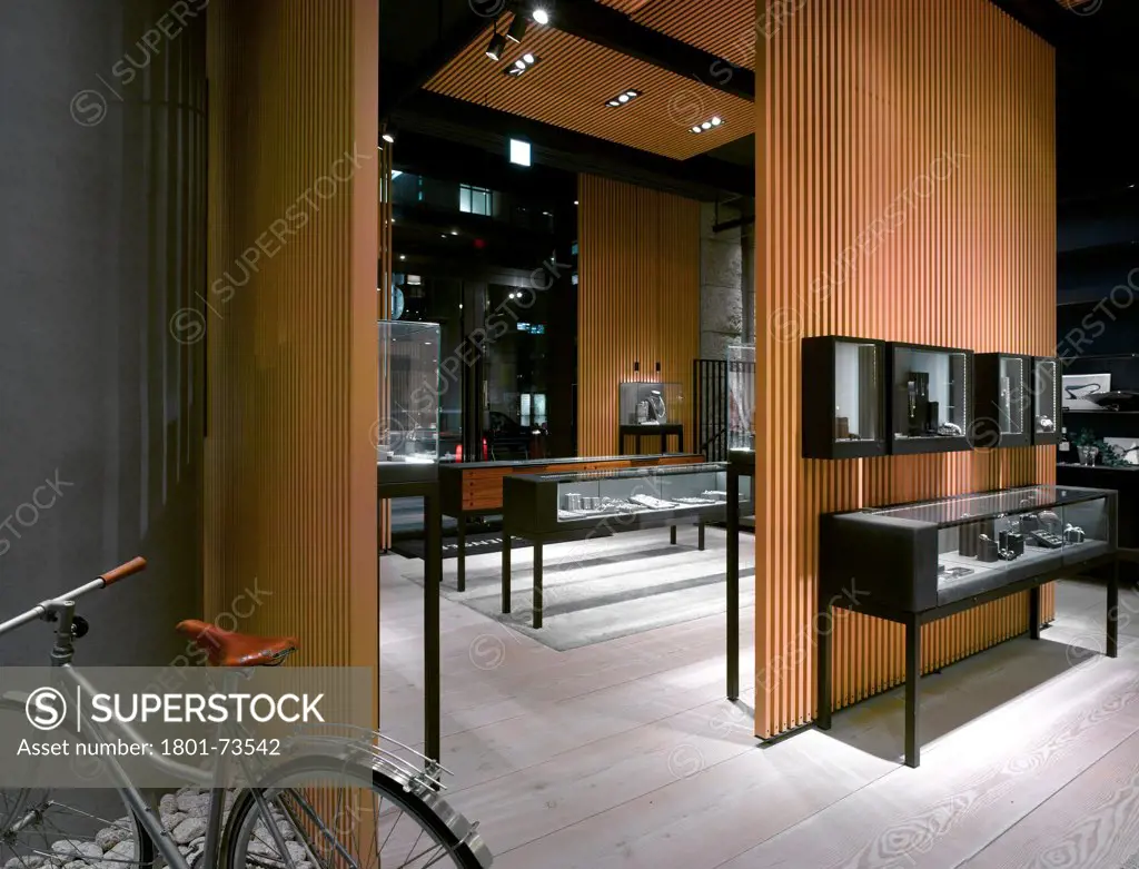 George Jenson Store, Jewellers, Asia, Japan,2012, MPA Architects. Interior view on ground floor.