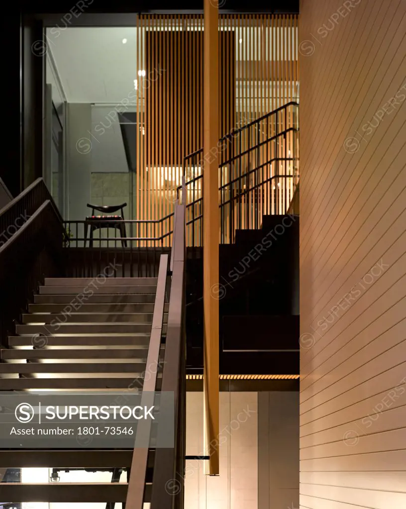 George Jenson Store, Jewellers, Asia, Japan,2012, MPA Architects. Interior view on staircase.