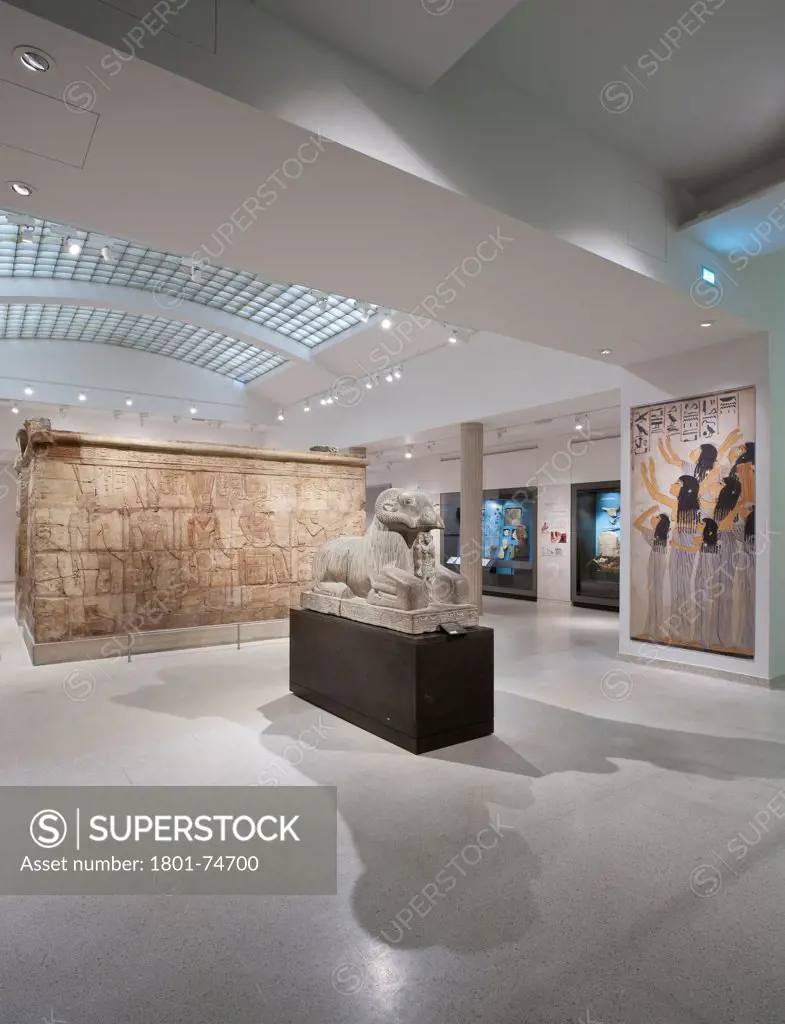 Egypt Galleries, Ashmolean Museum, Oxford, United Kingdom. Architect: Rick Mather Architects, 2011. View of the Christian Levett Family Gallery.