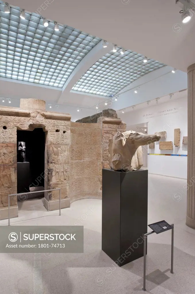 Egypt Galleries, Ashmolean Museum, Oxford, United Kingdom. Architect: Rick Mather Architects, 2011. View of Christian Levett Family Gallery.