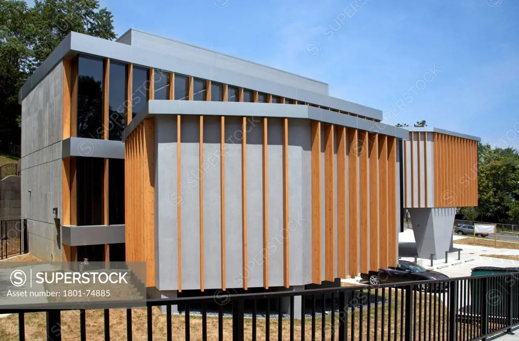The William O. Lockridge/Bellvue Library, Washington, United States. Architect: Adjaye Associates, 2012. Rear view.