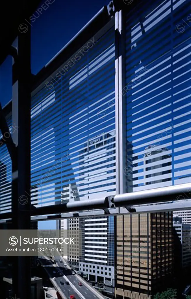 KPMG OFFICES, SUSSEX STREET, SYDNEY, NEW SOUTH WALES, AUSTRALIA, VIEW OUT OF OFFICE AND SUN SCREENS, COX RICHARDSON AND CRONE ASSOCIATES