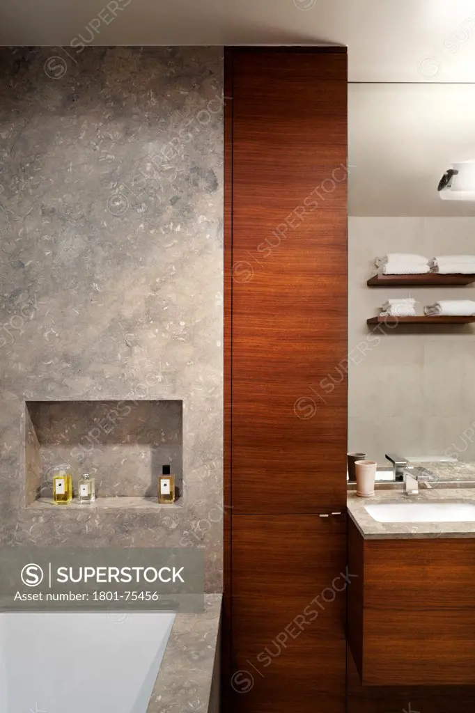 Manhattan Uptown Residence, New York, United States. Architect: Standard Architects, 2011. Bathroom details.