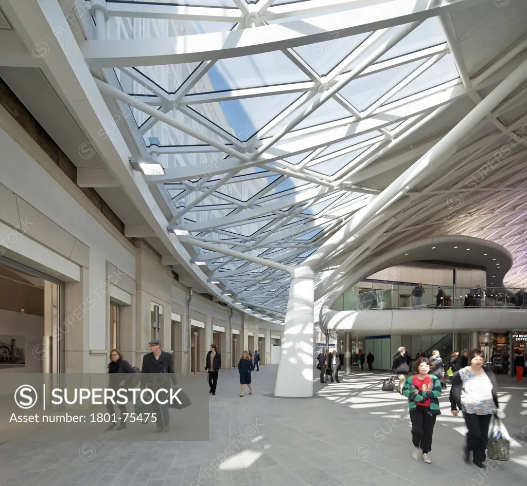 King's Cross Station, Railway Station, Europe, United Kingdom, , 2012, John McAslan & Partners. Interior view of western concourse.