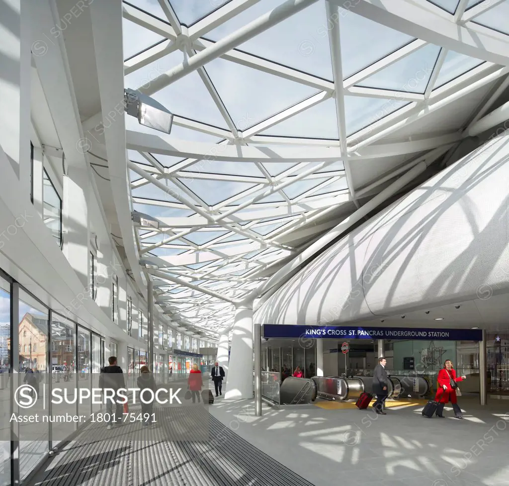 King's Cross Station, Railway Station, Europe, United Kingdom, , 2012, John McAslan & Partners. View of entrance to western concourse.