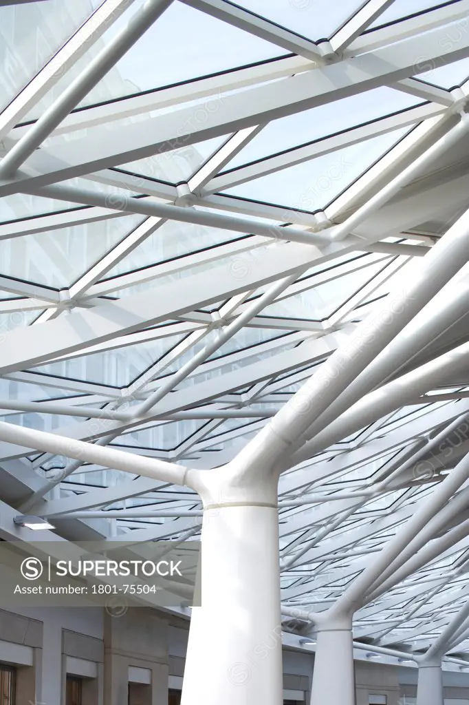 King's Cross Station, Railway Station, Europe, United Kingdom, , 2012, John McAslan & Partners. Detail of canopy ceiling.