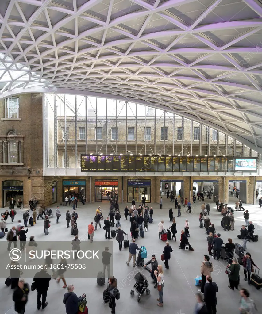 King's Cross Station, Railway Station, Europe, United Kingdom, , 2012, John McAslan & Partners. General view of Western Concourse.