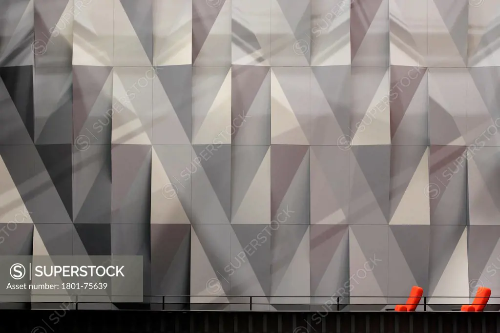 Kilden Performing Arts Centre, Concert Hall, Europe, Norway, , 2011, ALA Architects. Detail of soundproof cladding and seating.