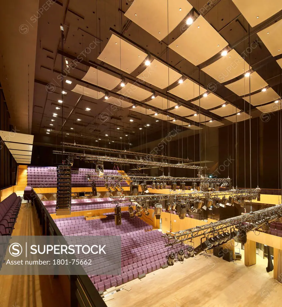 Kilden Performing Arts Centre, Concert Hall, Europe, Norway, , 2011, ALA Architects. Oblique view of main auditorium.