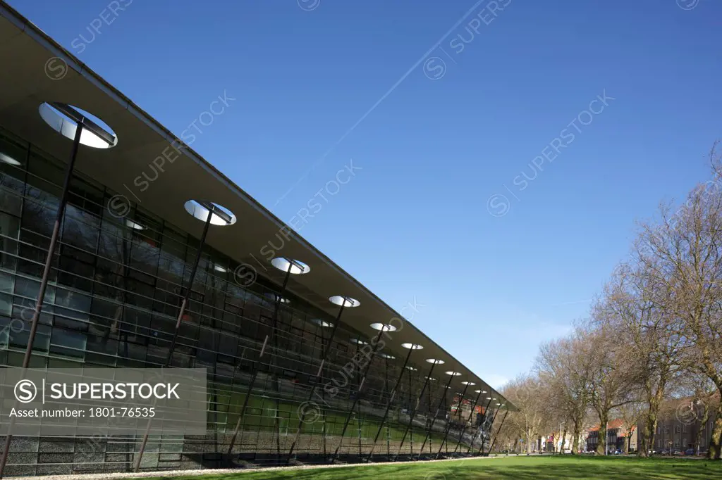 East elevation, TU Delft Library, Delft, The Netherlands&#xA;Architects: Mecanoo Architecten (1997)