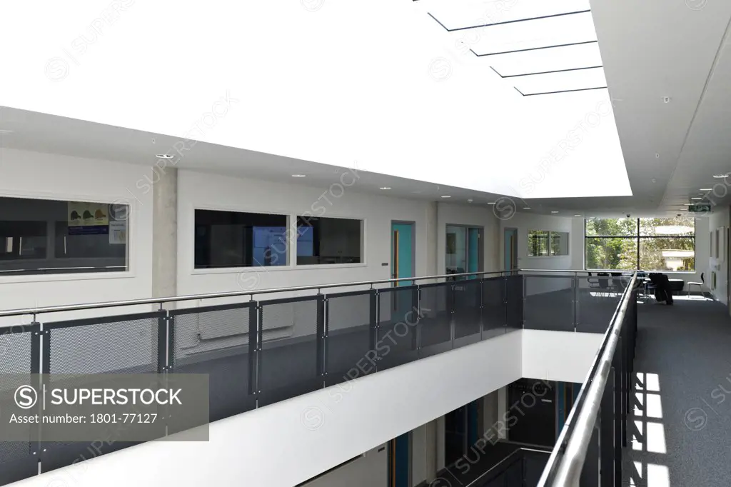 Strood Academy, Academy School, Europe, United Kingdom, Kent, 2012, Nicholas Hare Architects LLP. Interior showing circulation space between classrooms.