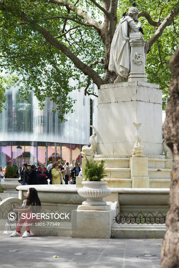 Leicester Square, Square Plaza, Europe, United Kingdom, , 2012, Burns + Nice. Shakespeare Statue.