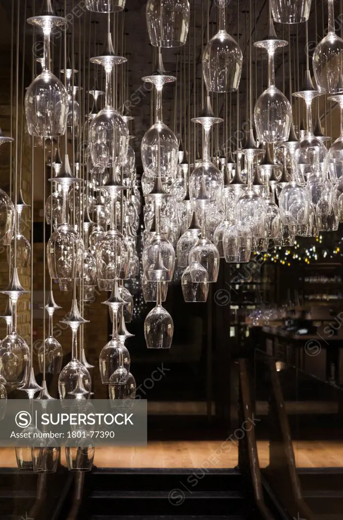 Hedonism Wines, Showroom, Europe, United Kingdom, , 2012, Universal Design Studio, Speirs + Major. Ground Floor view with chandelier.