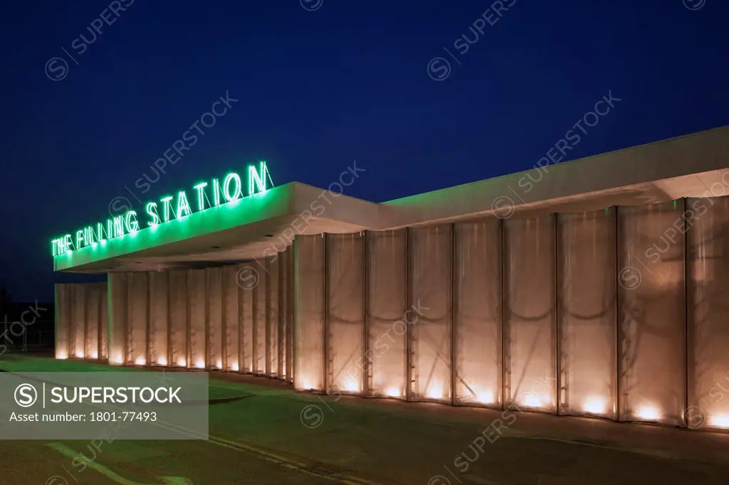 The Filling Station, London, United Kingdom. Architect: Carmody Groarke, 2012. Old petrol station entrance.