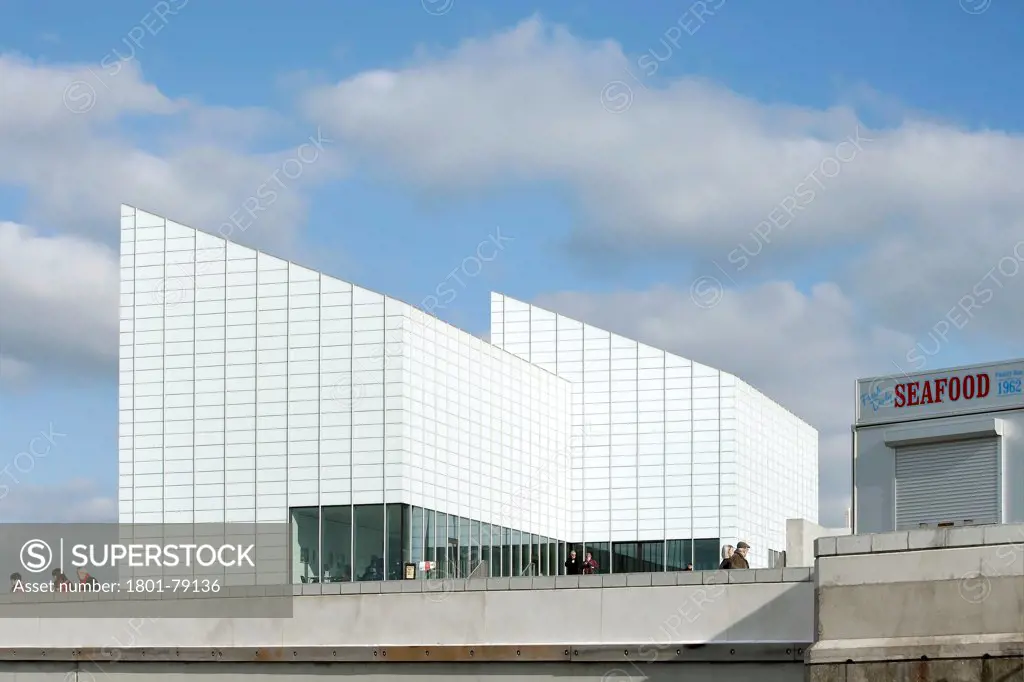 Turner Contemporary Gallery, Margate, United Kingdom. Architect: David Chipperfield Architects Ltd, 2011. View Upwards To Entrance Volumes With Glazing.
