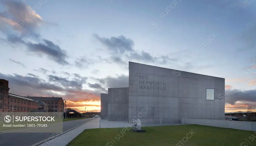 The Hepworth Wakefield, Margate, United Kingdom. Architect: David Chipperfield Architects Ltd, 2011. Street View And Rhombic Concrete Facade.