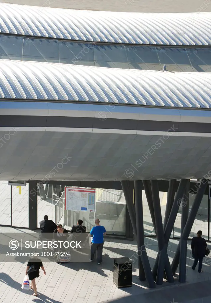 Slough Bus Station, Slough, United Kingdom. Architect: Bblur, 2011. Canopy, Pedestrian Walkway And Waiting Area.