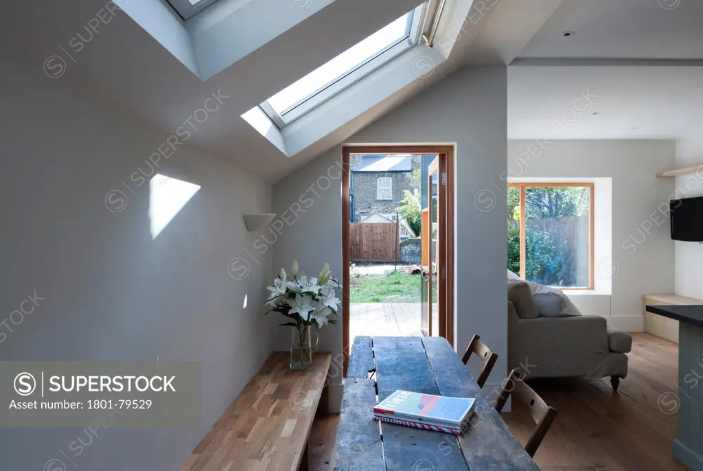 Victoria Road Private Home, London, United Kingdom. Architect: Ob-A, 2012. Interior View Of Rear Extension.