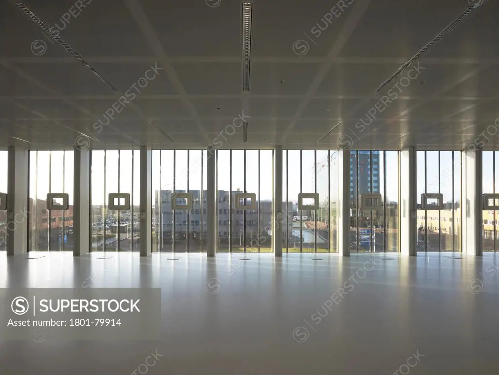 Cjib Building Leeuwarden, Leeuwarden, Netherlands. Architect: Claus + Kaan, 2012. Unfurnished Office Space With View Of City.