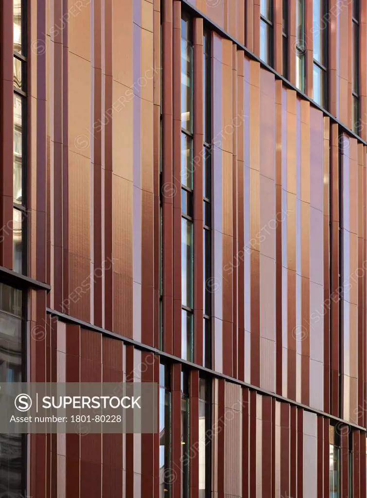 28 South Molton Street, London, United Kingdom. Architect: Dsdha, 2012. Close-Up Of Folded Terracotta Panels.
