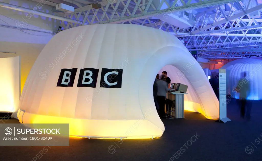 Inflate At Olympia, London, United Kingdom. Architect: Inflate, 2012. Bbc Branded Inflatable Structure.