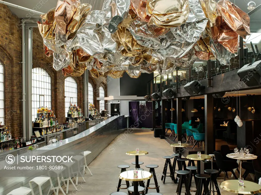 The Collection, London, United Kingdom. Architect: Tom Dixon, 2011. View Of The Restaurant And Bar.